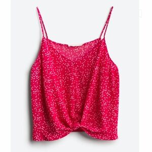 LUSH Devon Knot Front Cami Crop Blouse